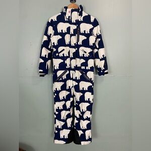Perfect Moment Kids Bear Print Ski Suit Blue White Polar Bear Size 10